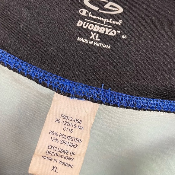 C9 Champion DuoDry XL Tie Dye Abstract Boho Crop Leggings Summer Aqua Water - Picture 4 of 6